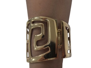 Bracelet creux en alliage de zinc à motif clé grecque, bijoux de mode <span class=keywords><strong>vintage</strong></span> personnalisés, moulage sous pression - Product Image 5