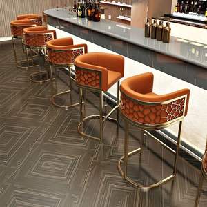 Luxury Modern Stainless Steel Reception Bar <b>Chair</b> Creative Hot Selling Design for Home Bar Hotel Dining Outdoor Bedroom Mall Use - Product Image 1