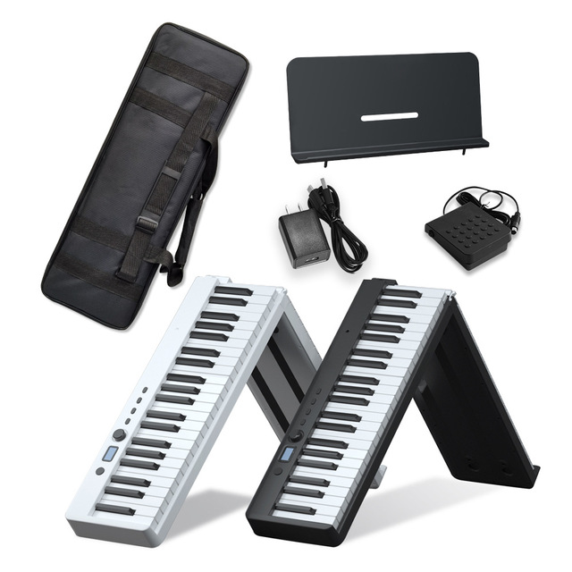 Wholesale 88 Key Portable Piano - Weighted & Semi-Weighted Foldable Electronic Keyboard for Professional-in 3W speaker system