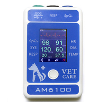 Moniteur vétérinaire portable multi-paramètres de haute qualité, moniteur de pression artérielle vétérinaire, oxymètre de pouls SPO2 Temp pour chiens et chats