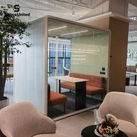 SpaceUnited Pod Kantor Kedap Suara Akustik Partisi Kantor Kaca Bilik Telepon Kabin Rapat Modular untuk Kantor