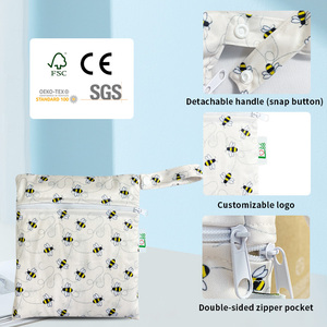 Bolsa de carrinho molhado, bolsa com estampa molhada, dobrável, portátil, à prova d' água, saco de bebê, molhado, para natação - Product Image 1