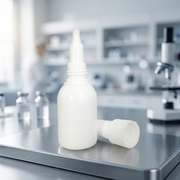 Offre Spéciale – Flacon en plastique rond vide portable de 10 ml en PEHD, jetable, anti-fuite, pour usage médical, avec applicateur à brosse