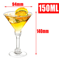 Gobelet de fête BST 150 ml en plastique, coupe à mousse, gobelet à vin jetable pour champagne