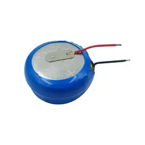 Customizable circular 3.7v Li-ion Battery cell 1254 button battery coin 60mah Micro lithium battery