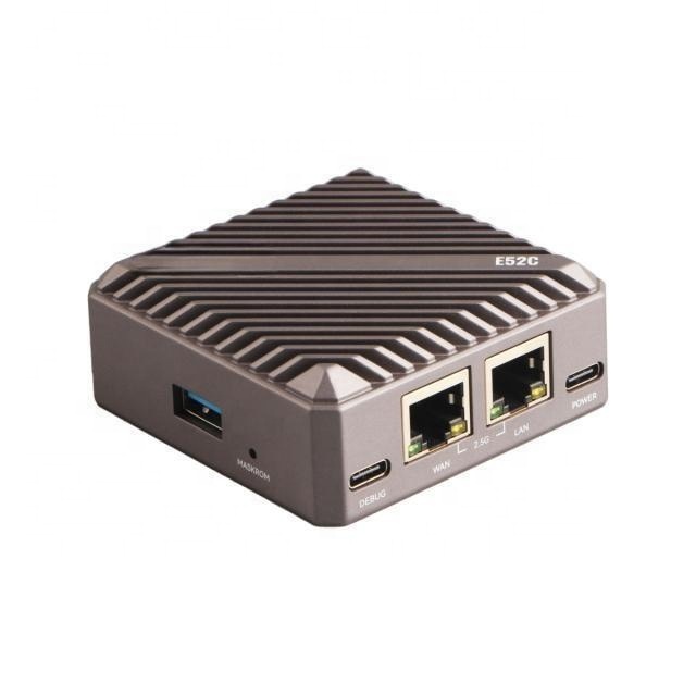 Radxa E52C RK3582 Enhanced Mini Network Dual 2.5G Ethernet Ports Aluminum Alloy Case Equipped with Essential Interfaces