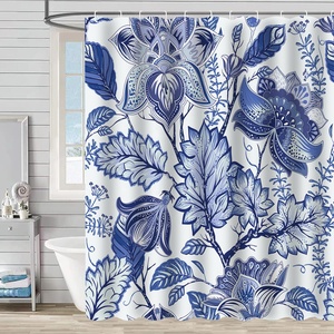 <span class=keywords><strong>Rideau</strong></span> <span class=keywords><strong>de</strong></span> <span class=keywords><strong>douche</strong></span> moderne imprimé en 3D forêt jungle tropicale Design populaire avec feuilles botaniques fleurs polyester pour toutes les saisons - Product Image 3