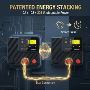 Électrificateur/<span class=keywords><strong>Chargeur</strong></span> de clôture électrique 100 km avec alarme et écran LCD pour grands ranchs et protection contre les éléphants, sortie 12KV 10J, alimentation secteur/batterie/solaire - Product Image 3