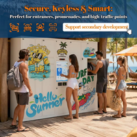Casier de rangement intelligent pour la plage, paiement sans numéraire, accès par code QR, stockage sécurisé en extérieur, sur mesure