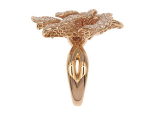 Anillo de Diamantes Naturales de Oro de 18K de Alta Calidad, Diseño de Flor, Lujoso, para Compromiso, Fiesta, Boda, Regalo, Joyería Exquisita y Moderna - Product Image 2