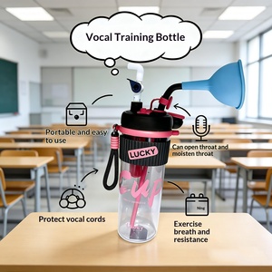 Bouteille d'entraînement vocal avec masque de contrôle respiratoire pour <span class=keywords><strong>la</strong></span> pratique de <span class=keywords><strong>la</strong></span> prononciation alternative, dispositif d'entraînement pour chanteurs professionnels - Product Image 1