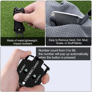 Kit de nettoyage de golf 17-en-1 comprenant brosse, serviette, outil de réparation de divots, kit d'alignement, compteur de score, porte-balles, tee de golf, liners de balle et stylos - Product Image 5