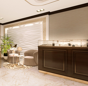 Escaparate de joyería de lujo personalizado, muebles LED para tienda minorista, diseño de interiores, Joyería exclusiva decorativa - Product Image 5