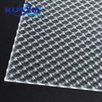 Lumière Led en plastique motif diamant contrôle de l'éblouissement UGR 19 ou 16 prismatique diffuseur acrylique