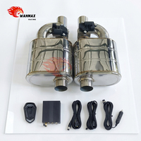 Paire de silencieux d'échappement électriques à double valve, gauche et droite, entrée simple, sortie simple, en acier inoxydable, avec télécommande, pour performance accrue
