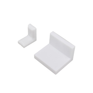 Connecteurs d'angle en plastique blancs durables monobloc pour portes d'armoires et quincaillerie de meubles - Product Image 1