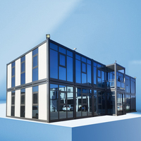 Maison préfabriquée à 2 étages et 6 chambres à coucher Pack plat Maison en conteneur pour sandwich à 2 chambres à coucher Vente de matériaux en acier