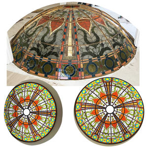 Dôme de vitrail stratifié à Triple vitrage, <span class=keywords><strong>toit</strong></span> fait à la main, Art décoratif, mosaïque, vitrail, Cupola, lumière du jour, dôme en verre au plomb - Product Image 4