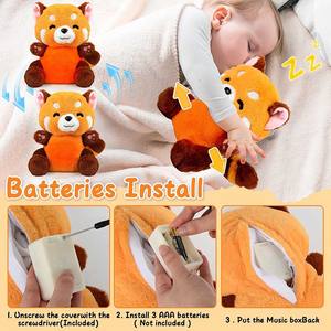 Bebé lindo oso suave juguetes educación temprana respiración oso Koala música sueño relajante juguete de peluche con latido del corazón - Product Image 3