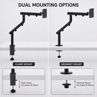 Nouveau support d'écran inclinable et pivotant à 360°, réglable, ergonomique, hauteur réglable de 300 mm, capacité de 2 à 10 kg, compatible VESA 75x75 100x100, pour écrans de 17 à 32 pouces