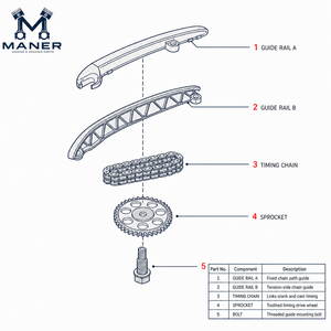 Kit de Cadena de Distribución MANER OE 03F198229A 03F109469C 03F109158K 03F109507B para Motor EA111 1.2T, Piezas de Repuesto para Reparación de Distribución - Product Image 5