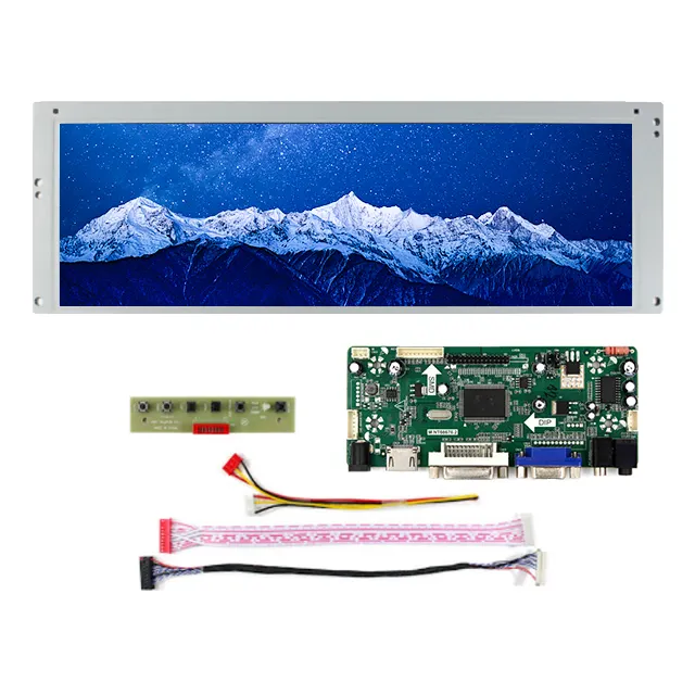 LTA149B780F Hotselling 14.9 inch Bar Display 1280x390 HD-MI DVI VGA to LVDS driver board HD-MI port for Car display