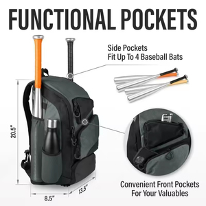 <span class=keywords><strong>Sac</strong></span> à dos de baseball personnalisé pour équipement, sacs et sacs à dos de <span class=keywords><strong>sport</strong></span> décontractés pour jeunes, pour raquettes de <span class=keywords><strong>tennis</strong></span> - Product Image 5