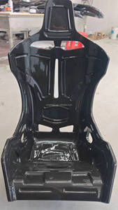 Siège de performance en fibre de carbone de luxe 3K - Siège en cuir et garnitures pour la course et le gaming - Product Image 3