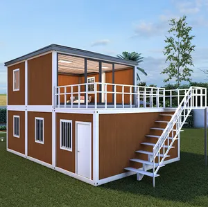 Modern cheap luxury prefab 1 2 3 4 bedrooms flat pack container houses portable prefabricated homes two bed room attached toilet