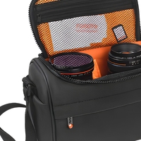 Sac à appareil photo reflex numérique professionnel Fosoto grande capacité, étui en cuir imperméable, bandoulière réglable, sac à bandoulière, étui de protection pour objectif