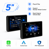 Pour BMW Carplay pour motos 5 pouces Car Play Moto 5 pouces 1000NIT IP67 Étanche Plug and Play Wonder Wheel Moto GPS