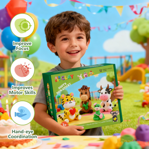 Không Khí Khô Mô Hình Đất Sét Kit Cho Trẻ Em,-Động Vật Chủ Đề, Tự Làm Mô Hình Ma Thuật Đất Sét Với Điêu Khắc Công Cụ Và Hướng Dẫn - Product Image 3