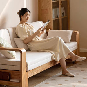 سرير بسيط ثنائي الغرض مع تخزين قابل للطي تلسكوبي متعدد الوظائف لغرفة المعيشة الصغيرة - Product Image 2