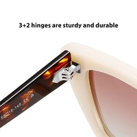 Lunettes de soleil polarisées à la mode Cateye Monture en acétate pour femme Verres Tac UV400 Logo personnalisé Lunettes de soleil œil de chat rétro haut de gamme