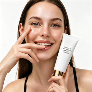 Amino Acid Makeup Remover Facial <b>Cleanser</b> with Triple Ferment Filtrate Double Collagen Hydrating Oil Control Wash - Product Image 5