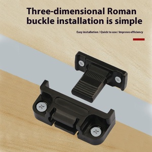Conector de Hebilla Ajustable para Columna Romana, Placa de Pared para Armario de Ropa, Hebilla Hembra de Material Plástico - Product Image 4