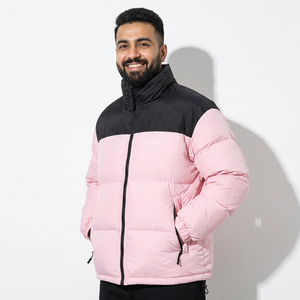 <b>Men's</b> High Quality Unisex <b>Long</b> Puffer Winter <b>Jacket</b> with Stand Collar Latest Style Canvas - Product Image 1