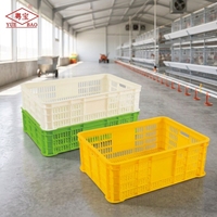 Cage à poulets en plastique, panier de transport pour volailles, vente pour ferme