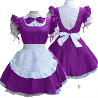 Costume de cosplay de demoiselle d'honneur pour femmes, robe courte à manches courtes, style rétro, lolita, tenue japonaise mignonne, costume de cosplay français