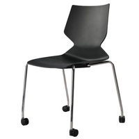 Chaise moderne de travail de visiteur d'acier inoxydable en plastique mobile de conférence de bureau exécutif
