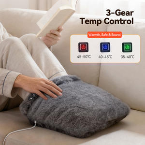 Chauffe-pieds électrique avec massage par vibration et trois niveaux de chaleur, chaleur instantanée pour le bureau et la maison - Product Image 4