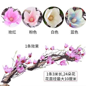 Guirlandes artificielles de magnolia en soie pour décoration murale, idéales pour la maison, les vitrines et les arches. - Product Image 4
