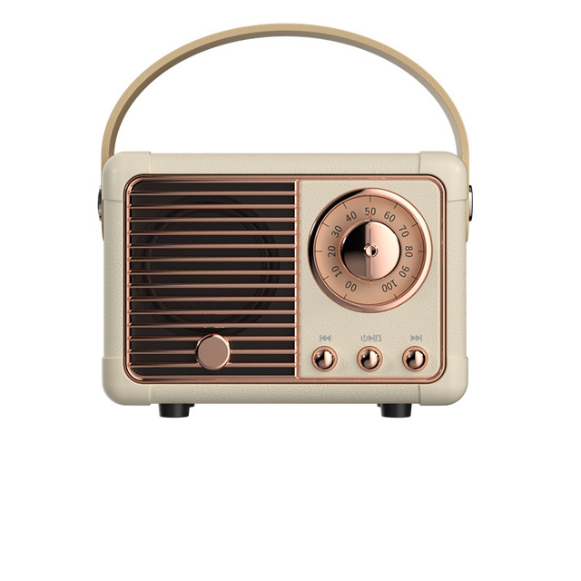 Retro Clock Bluetooth Speaker HM11, Wireless Stereo Portable Mini Speaker with FM Radio for Phone Computer