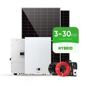 Sistema Completo <span class=keywords><strong>de</strong></span> Energía <span class=keywords><strong>Solar</strong></span> Híbrida Trifásico <span class=keywords><strong>de</strong></span> 5Kw 8Kw 10Kw 48V, Sistema <span class=keywords><strong>de</strong></span> Paneles Solares Híbridos Conectados a la Red y Fuera <span class=keywords><strong>de</strong></span> la Red <span class=keywords><strong>para</strong></span> el Hogar - Product Image 1