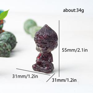 Artículos de decoración de escritorio con patrón de animales de resina de piedra triturada de cristal Natural al por mayor, mascota del Rey Mono - Product Image 3