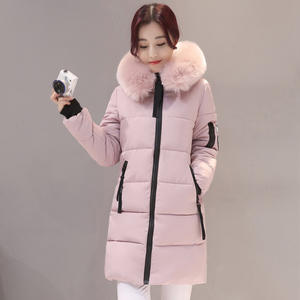 Mode dames winterjas met bontkraag, warme capuchon, lange parka, buitenkleding - Product Image 4