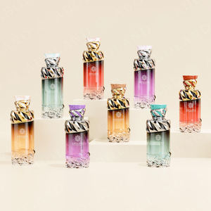 Botella de Perfume de Vidrio Vacía de 100 ml, Diseño Cuadrado de Lujo, Personalizable, con Tapa - Product Image 1