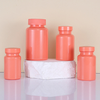Pot en plastique PET rose de 80ML, 120ML, 150ML, 250ML, 300ML, 400ML pour capsules d'huile de poisson, machine de découpe de bouteilles en plastique