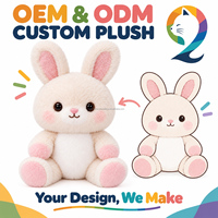 Peluche Mascotte Personnalisée CE ASTM OEM Sans MOQ Usine Animaux en Peluche de Dessin Animé Boîte Cadeau Enfants Peluche de Marque
