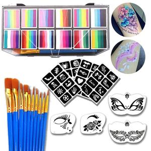 Paleta profesional lavable de 12 colores para pintura corporal y facial, ideal para festivales infantiles y eventos temáticos. - Product Image 4